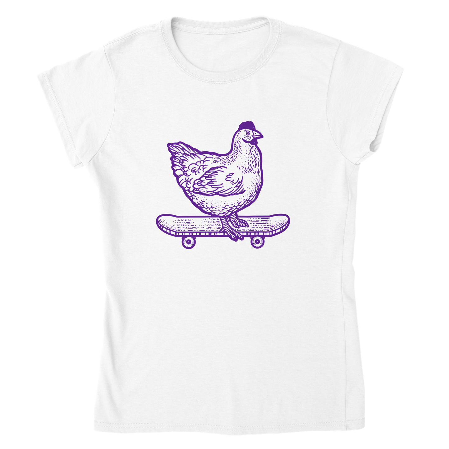 Skater-Huhn Damen T-Shirt