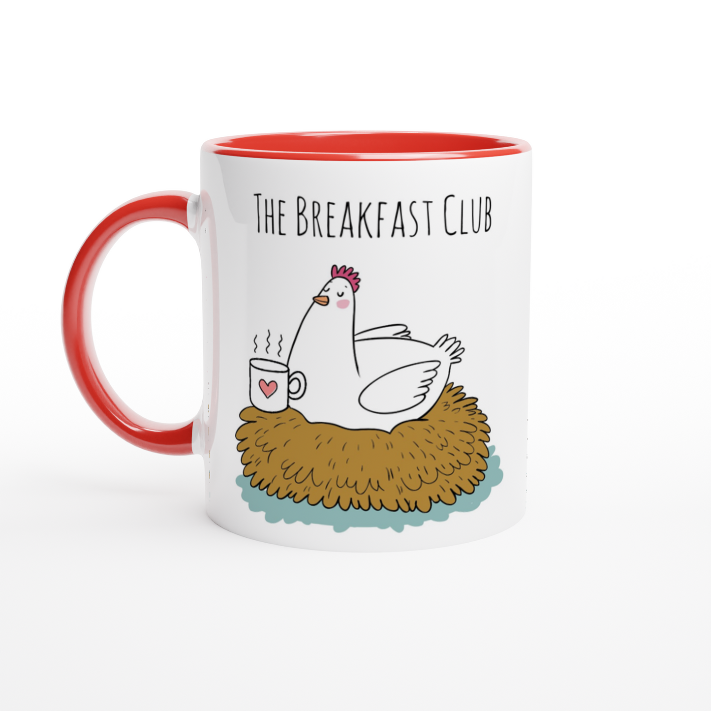 The Breakfast Club Hühner-Tasse mit farbiger Innenseite