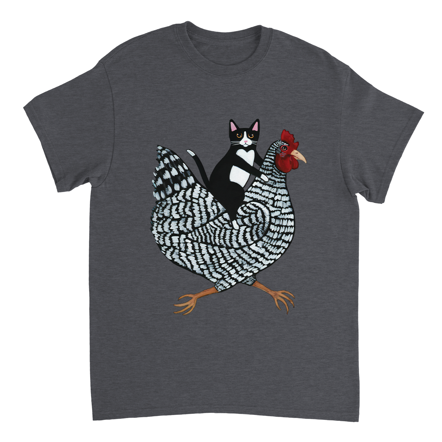 Katze reitet Huhn T-Shirt