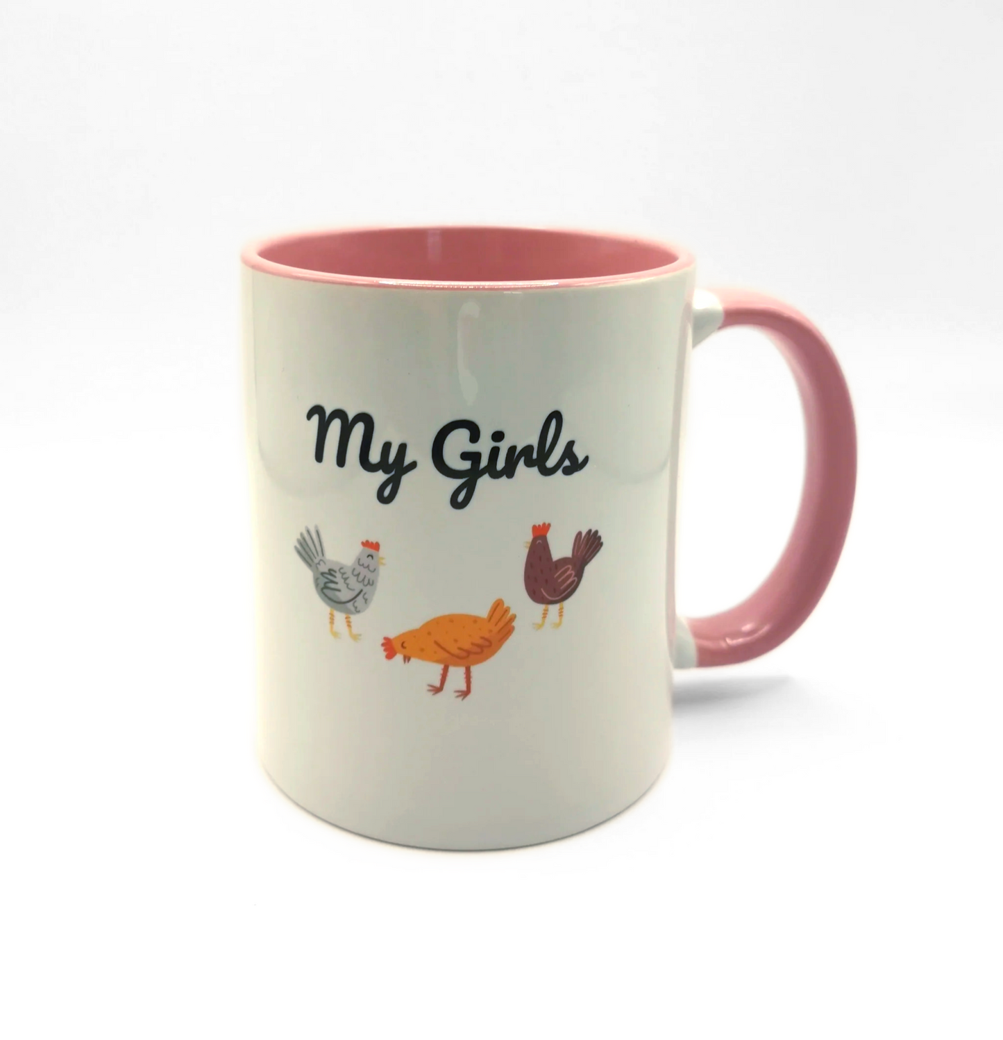 My Girls Hühner-Tasse mit farbiger Innenseite