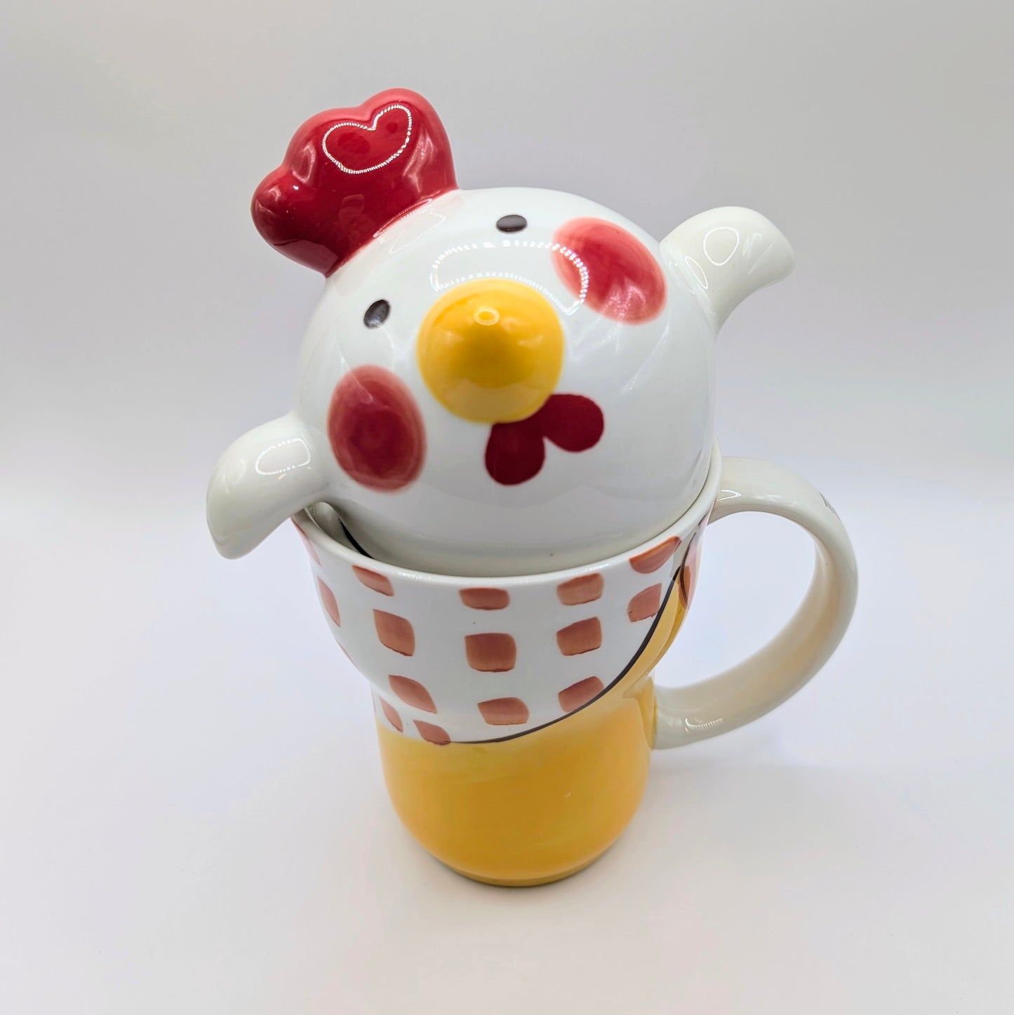 Tasse mit Deckel in Form eines Huhns – Das perfekte Geschenk für Hühnerfreunde