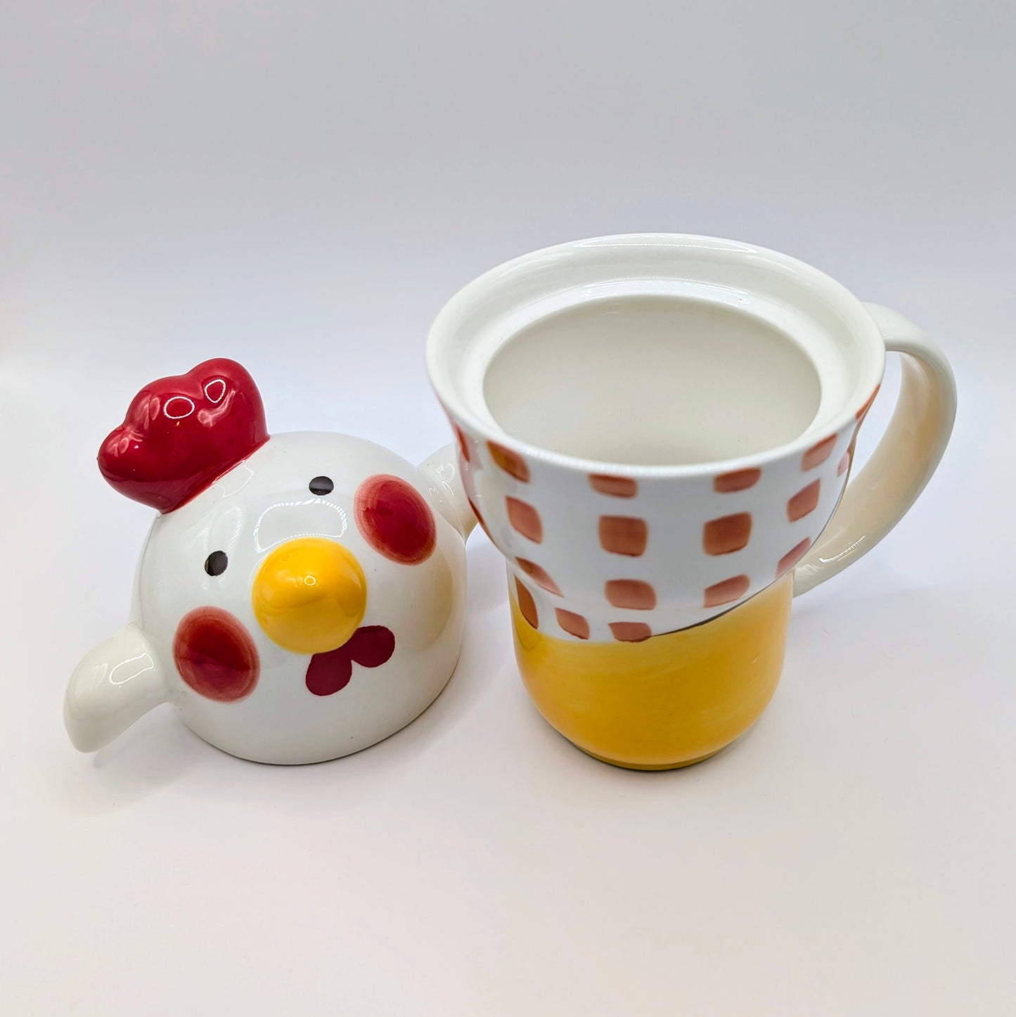Tasse mit Deckel in Form eines Huhns – Das perfekte Geschenk für Hühnerfreunde