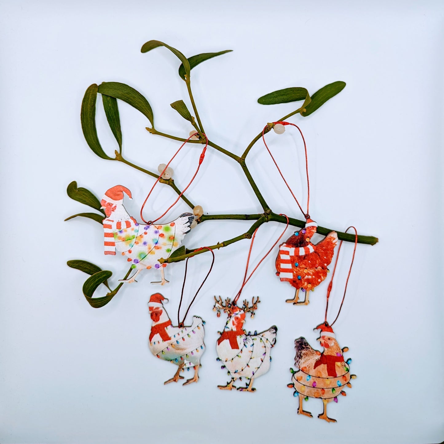 Weihnachtsbaumschmuck Hühner-Anhänger