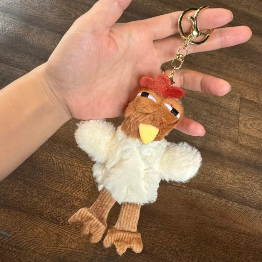 Schlüsselanhänger Plüsch-Huhn