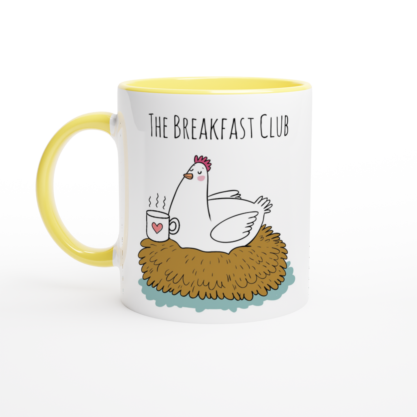 The Breakfast Club Hühner-Tasse mit farbiger Innenseite