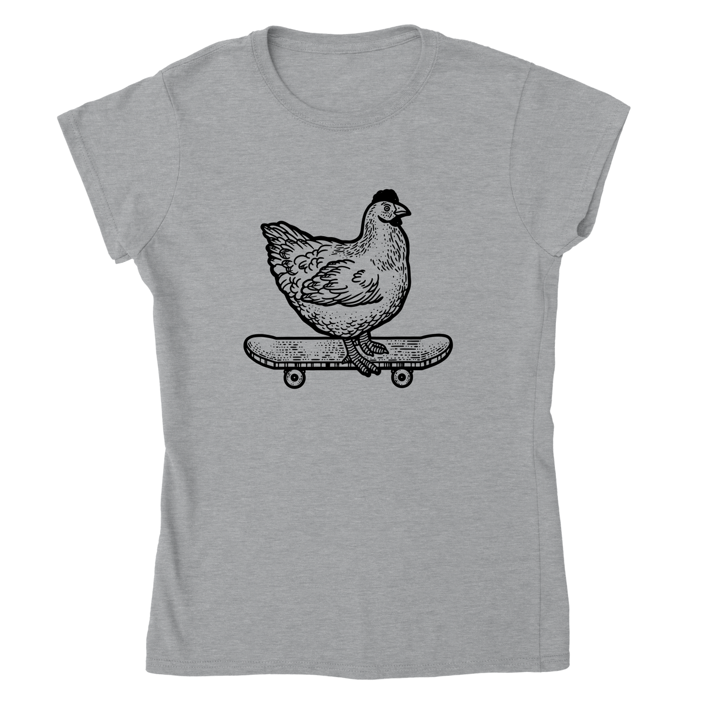 Skater-Huhn Damen T-Shirt