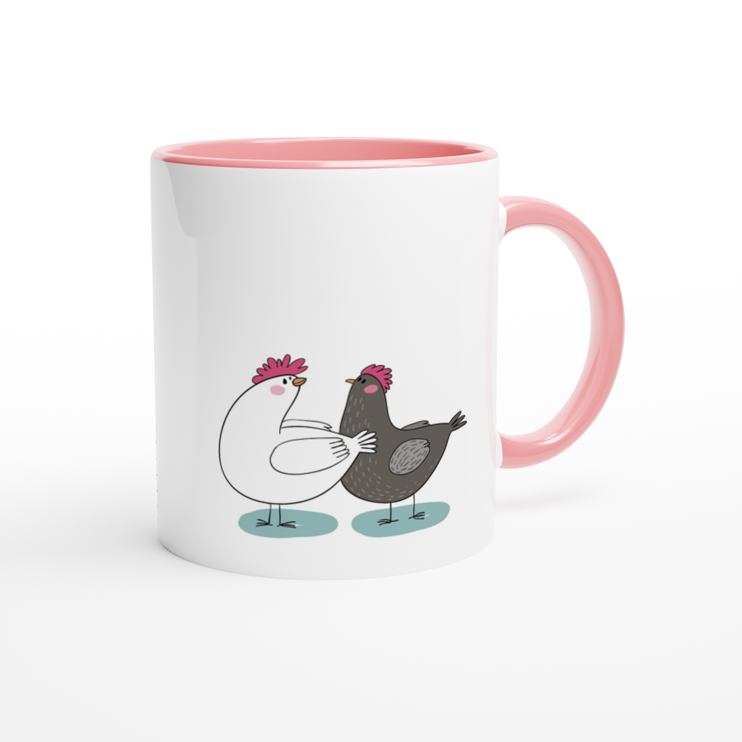 The Breakfast Club Hühner-Tasse mit farbiger Innenseite