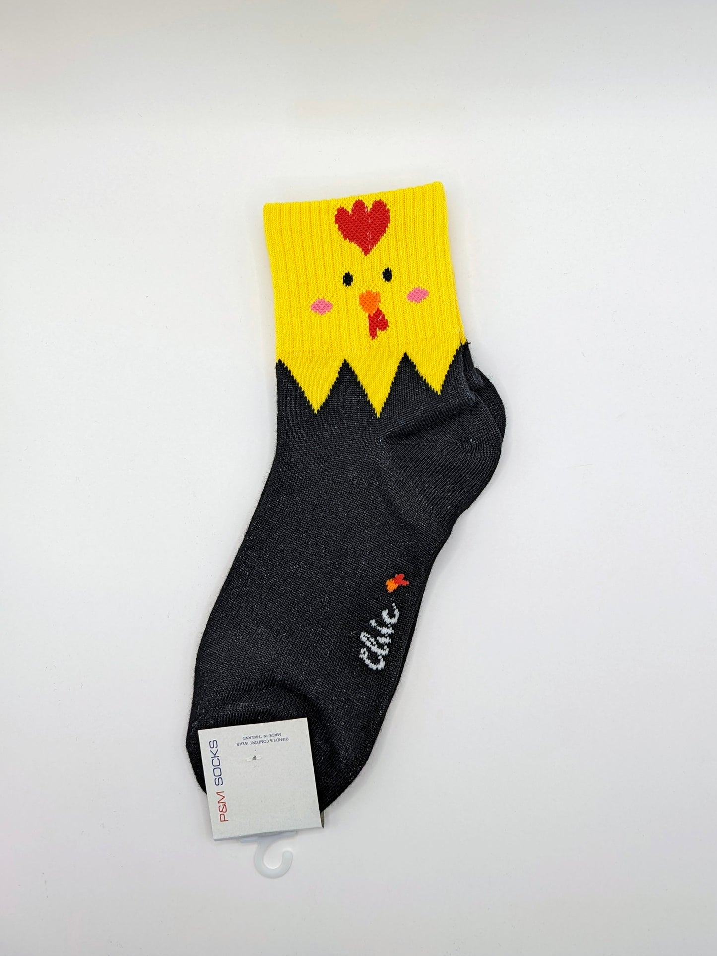 Hühner-Socken schwarz