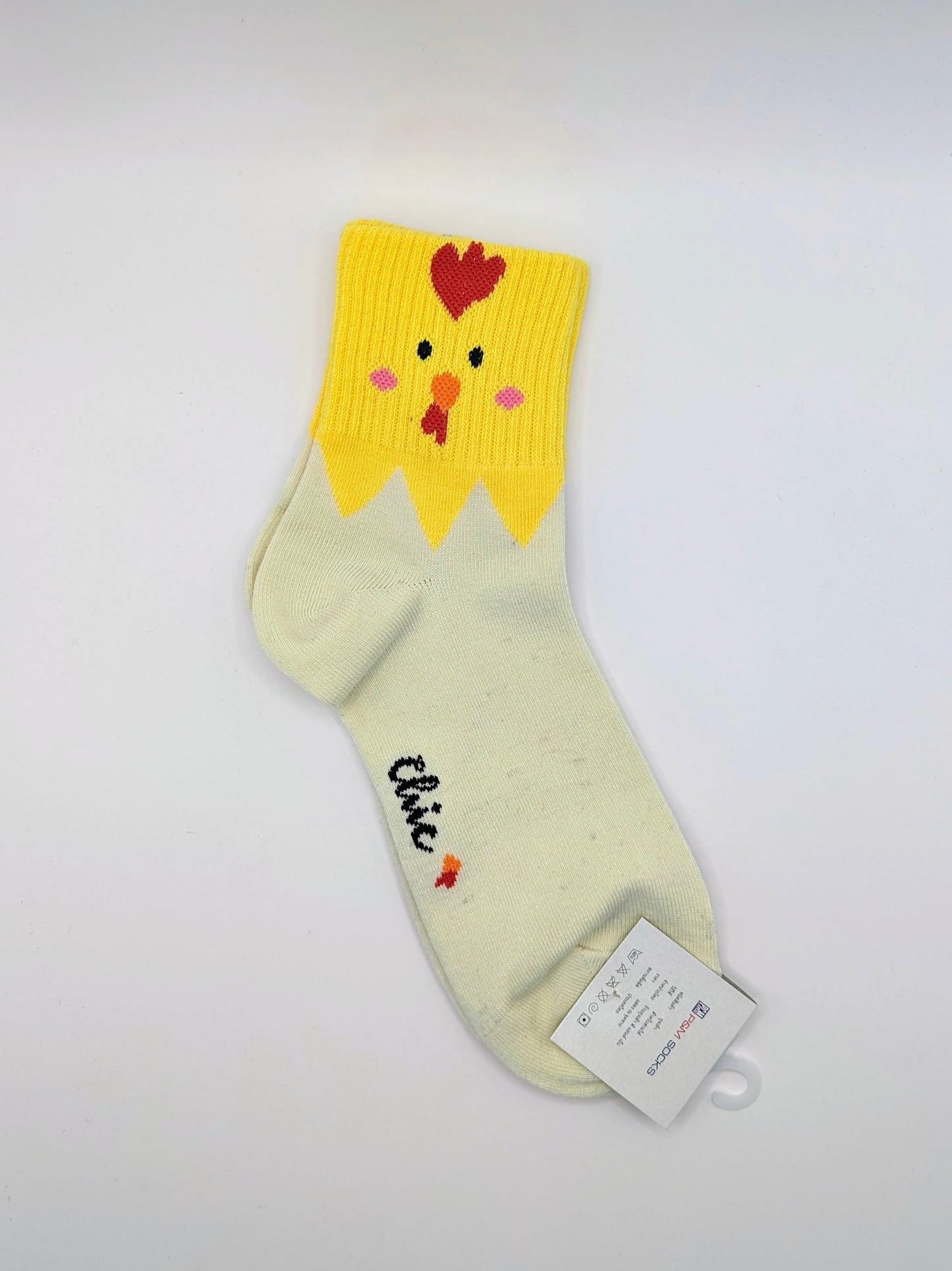 Hühner-Socken weiß